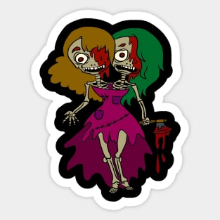 Helloween tshirt with nice Horro motive for creepy people Sticker